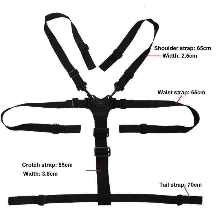 Five-point Child Safety Belt For Baby Stroller Seat Belt