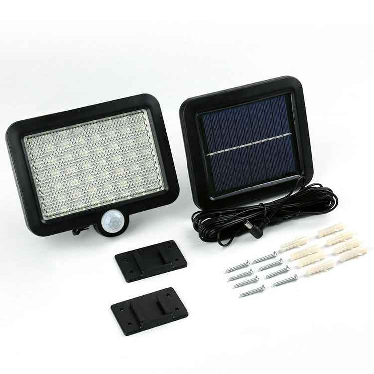 56 LEDs SMD 2835 180LM Solar Powered IP65 Waterproof Infrared Sensor LED Wall Light Garden Light