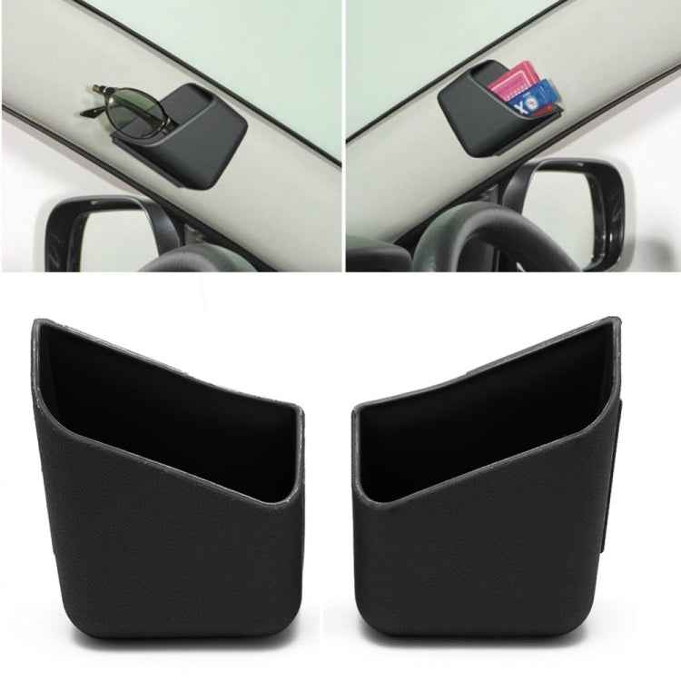2 PCS Universal Car Accessories Glasses Organizer Storage Box Holder Black