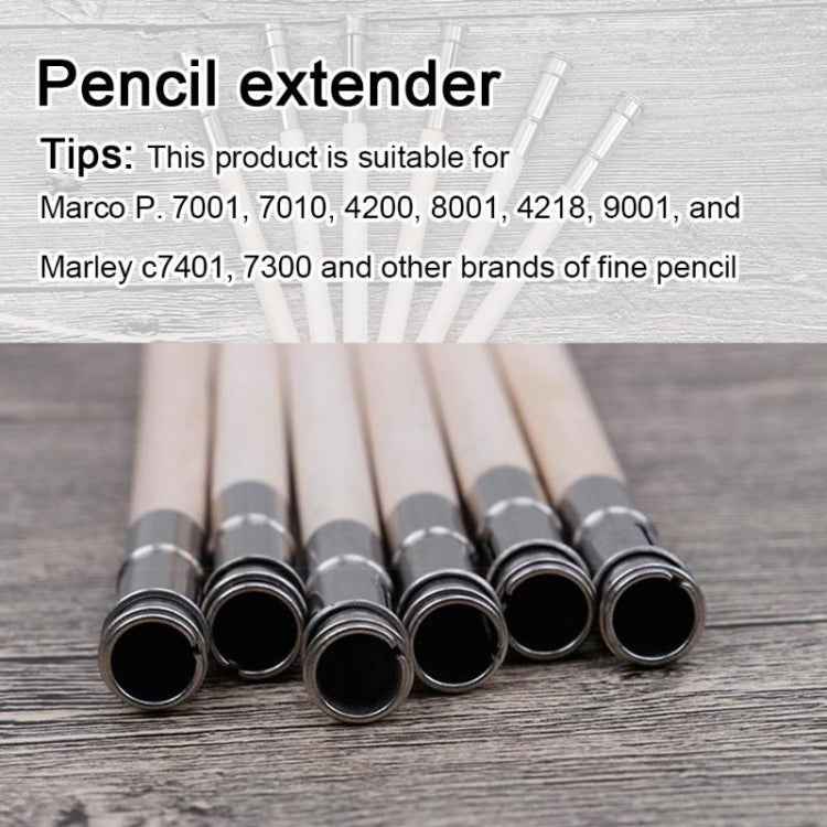 2 PCS Wood Single Head Pencil Extender Holder Sketch School Office Art Write Tool