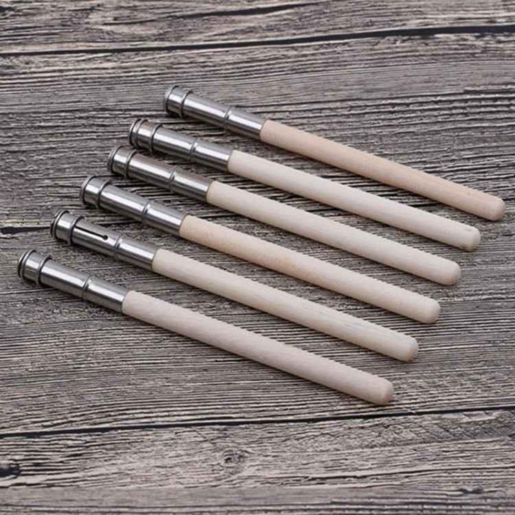 2 PCS Wood Single Head Pencil Extender Holder Sketch School Office Art Write Tool