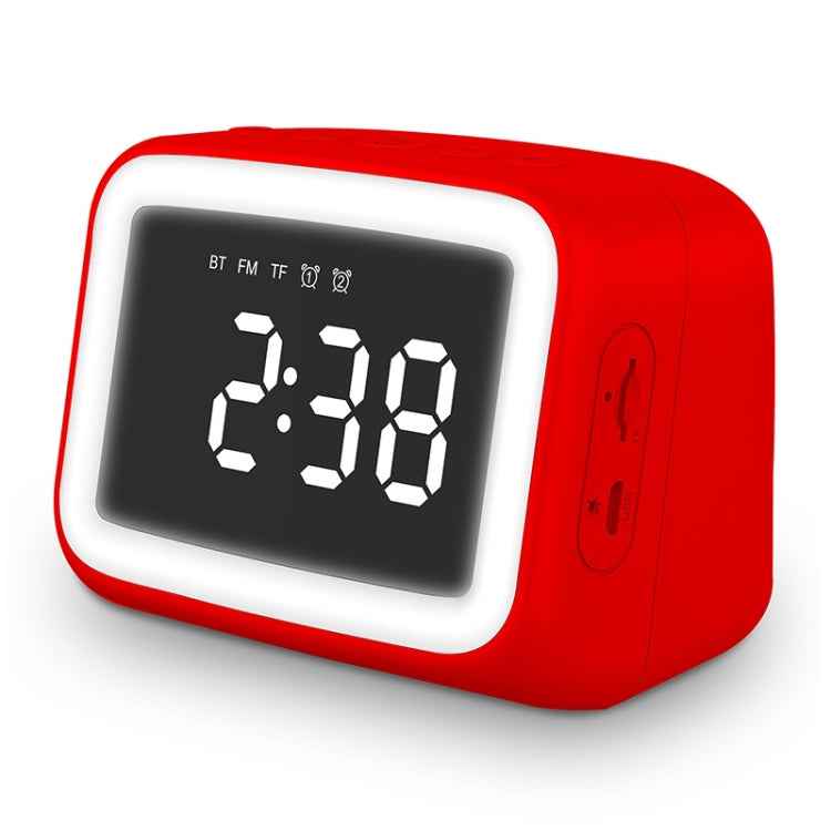 BT-511 Mini LED HD Mirror Bluetooth Speaker, Support 32GB TF Card & 3.5mm AUX & Dual Alarm Clock & Real-time Temperature & Hands-free Calling