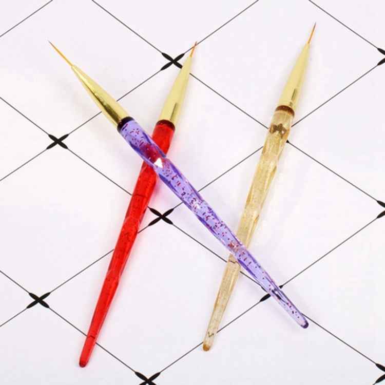 5 Piece/set Acrylic Phototherapy Nail Painting Flower Carved Crystal Pen Nail Pen
