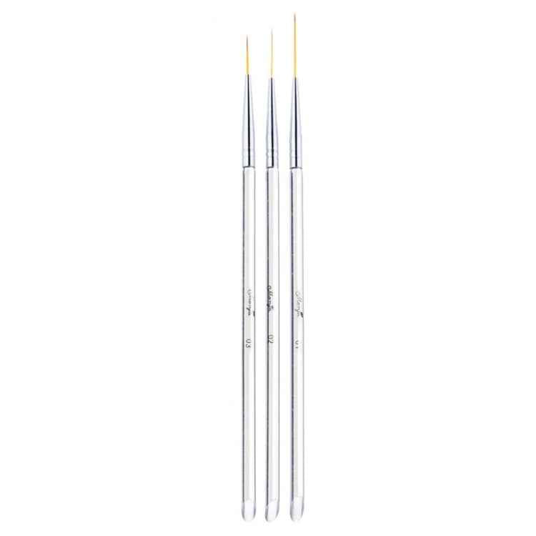 3pcs /Set Nail Double-Ended Color Brush Nail Art Drawing Pen Tool Set