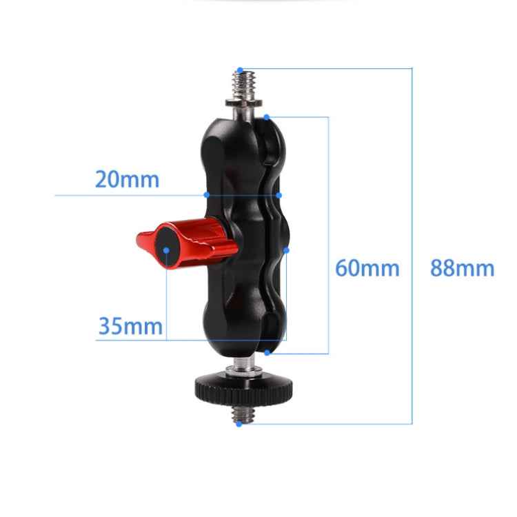 SLR Camera Magic Arm Bracket Hot Shoe Ball Head Double Ball Gimbal Hand Large Pea Clip, KT-301 Magic Arm