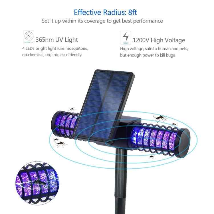 Solar Mosquito Killer Outdoor Waterproof Garden Light Villa Outdoor Mosquito Trap