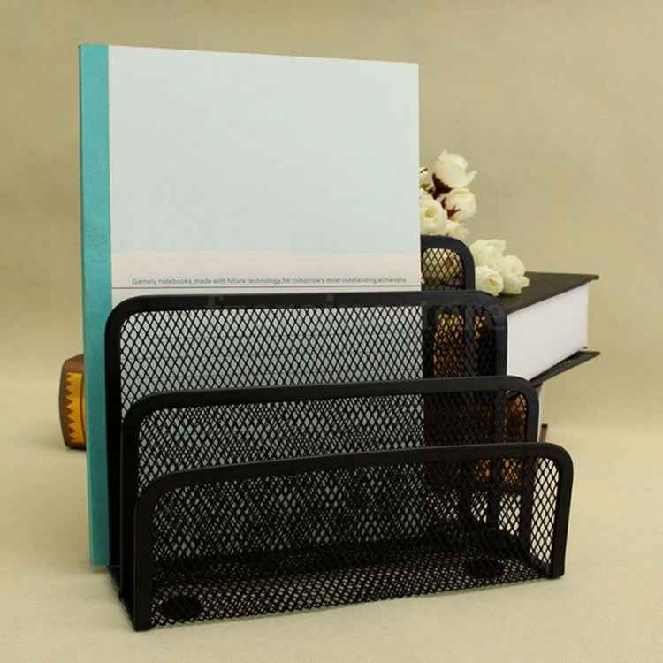 Mesh Letter Sorter Mail Document Tray Black Desk Office File Storage Rack