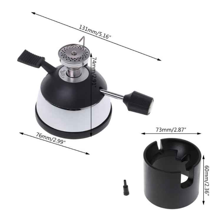 Mini Gas Burner with Ceramic Flame Head Coffee Heater Maker Coffee Stove Siphon Pot