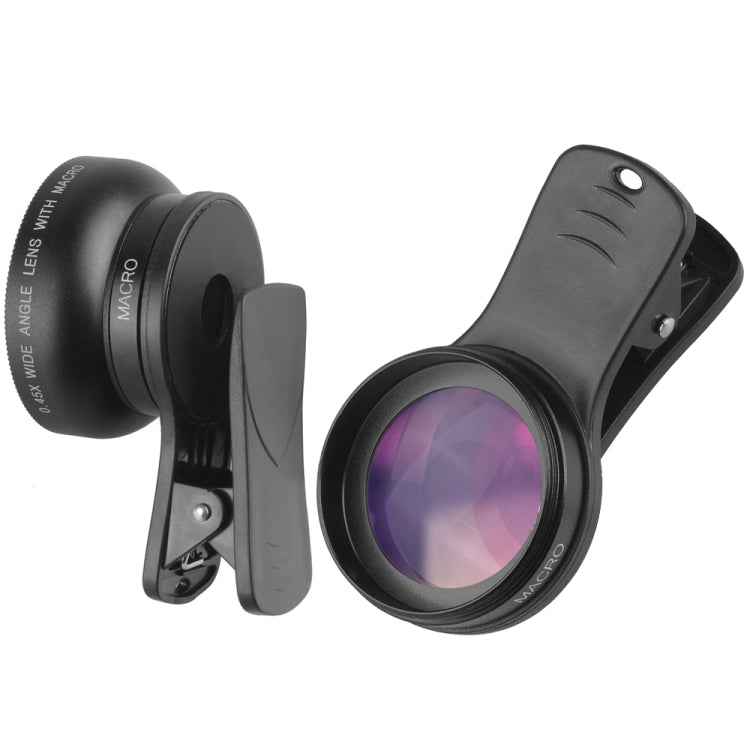 APEXEL 0.45X Ultra Wide Macro Combination Phone Lens with Clip