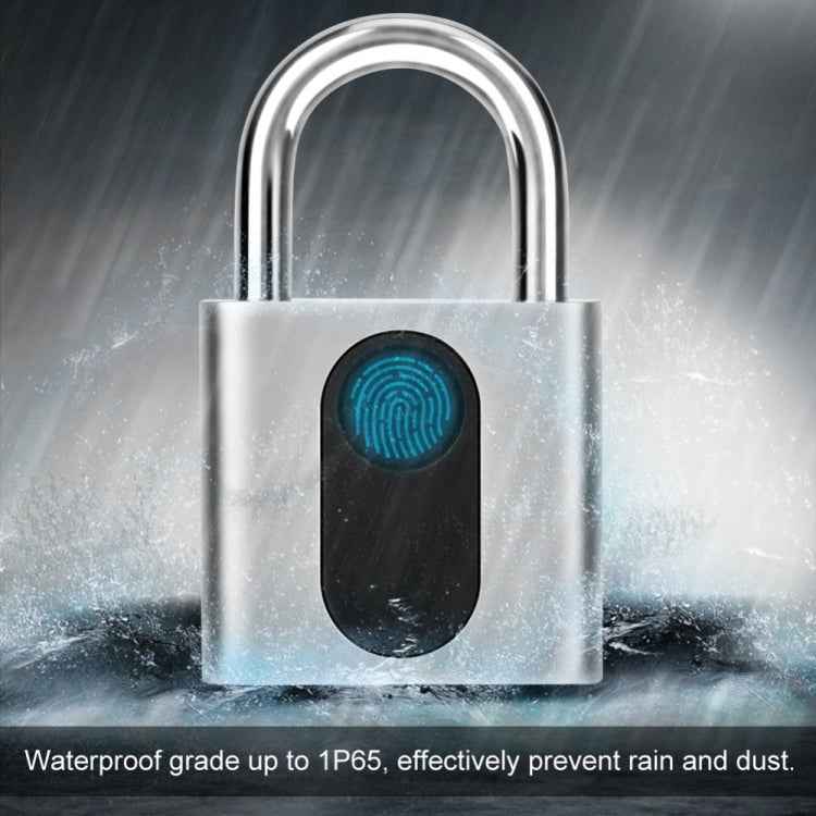 USB Rechargeable Door Lock Fingerprint Padlock Quick Unlock Security Keyless Smart Metal Lock