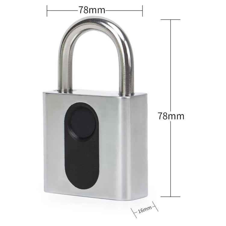 USB Rechargeable Door Lock Fingerprint Padlock Quick Unlock Security Keyless Smart Metal Lock