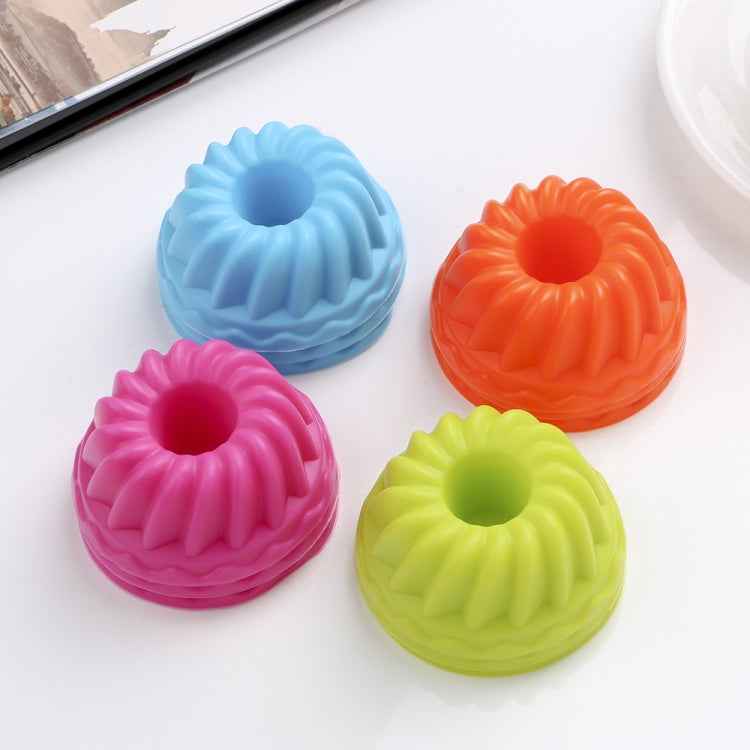 12 pcs Thread Shape Baking Jelly Mould Silicone Pudding Cupcake Muffin Donut Mold