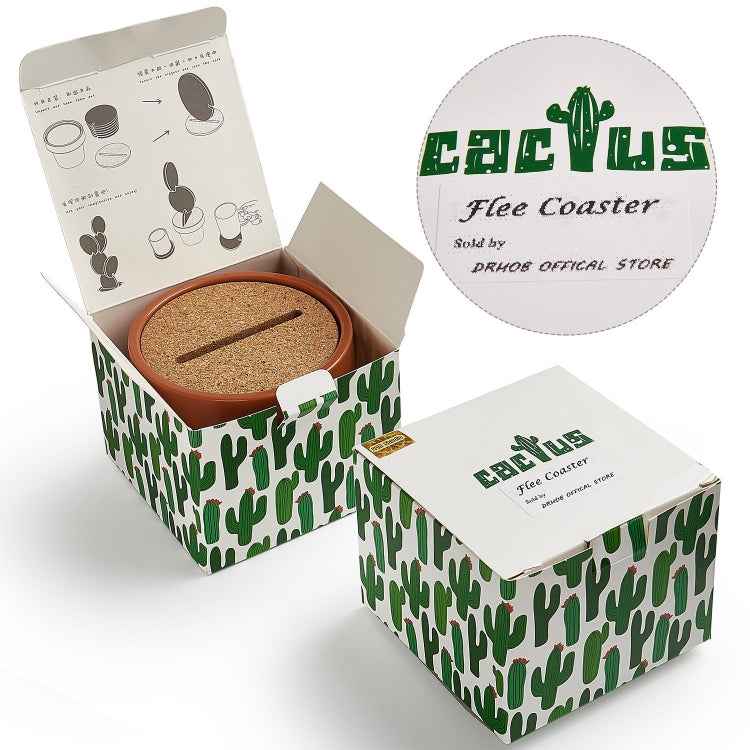 Novelty DIY Cactus Coaster Anti-skid Insulation Tea Pad Home Storage Desktop Multi-function Decoration