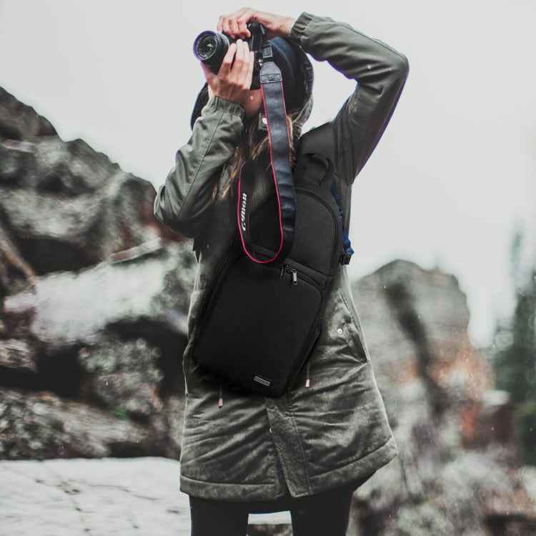 CADeN D15 Messenger Single Shoulder Multifunction Open Cover Photography Backpack Outdoor Leisure SLR Camera Backpack