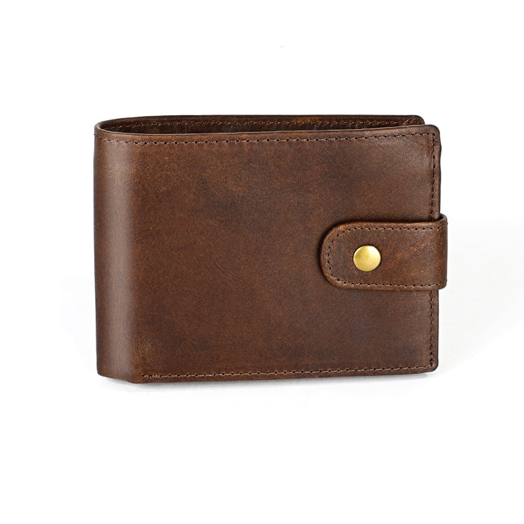 Crazy Horse Pattern Multi-bit Leather Card Bag Anti-magnetic RFID Men Wallet