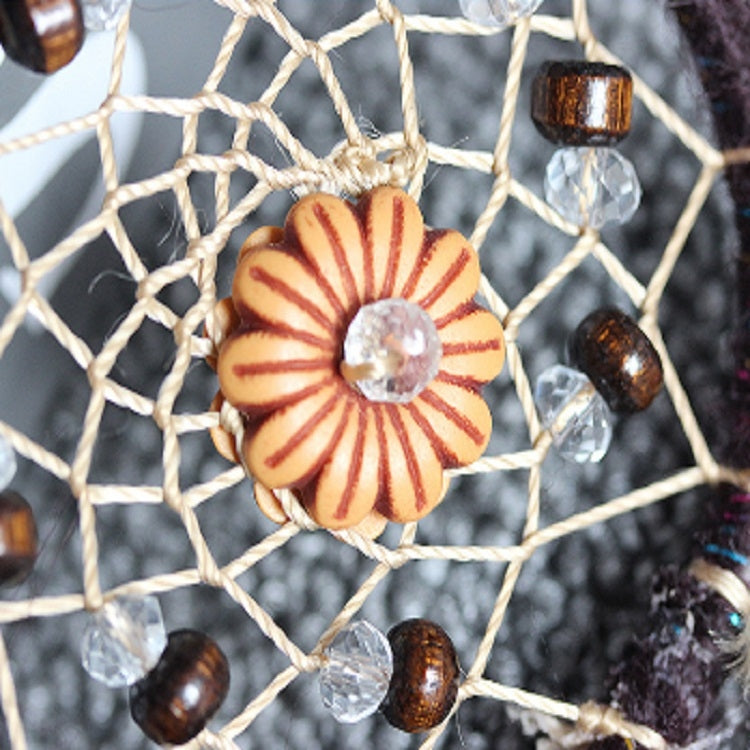 Retro Single Ring Feather Dream Catcher Hanging Window Decoration, MS0193