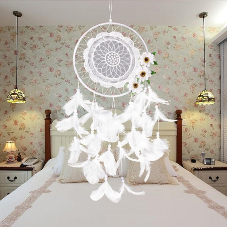 Pure White Flower Dream Catcher Home Decoration Crafts, MS8021