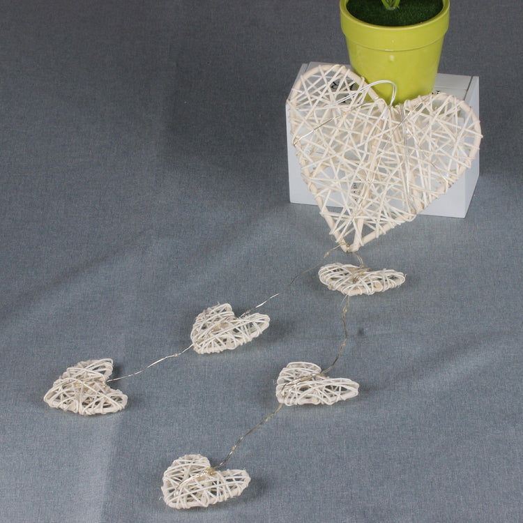 Creative Rattan Love Heart Bell Room Ornaments, MS0033