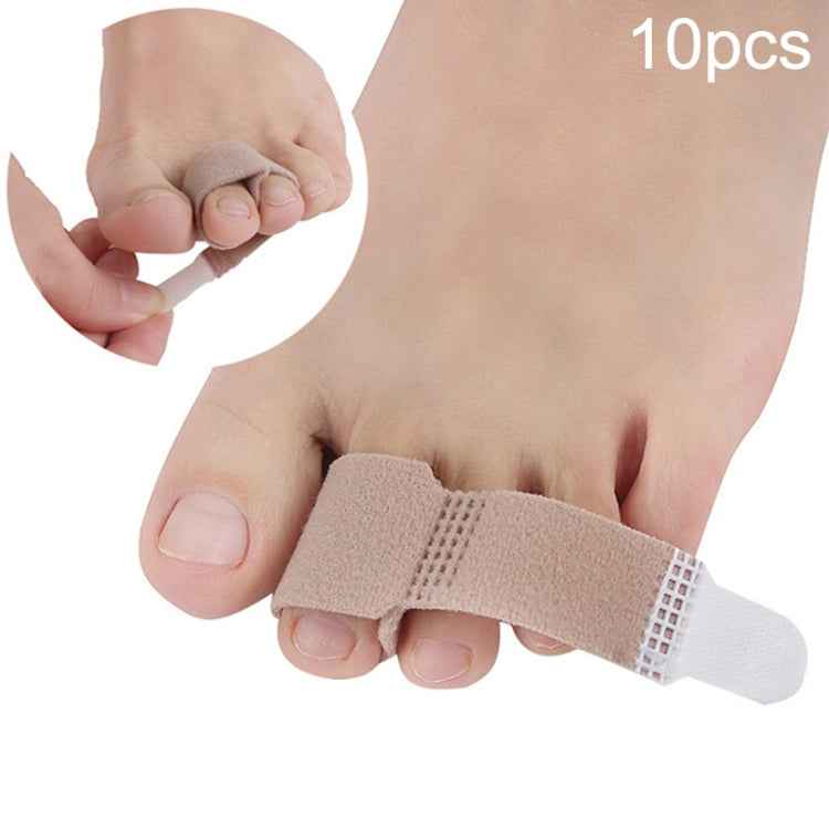 10pcs Toe Finger Straightener Hammer Toe Hook and Loop Fastener Corrector Bandage Toe Separator Splint