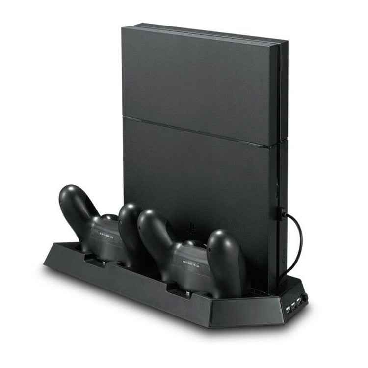 KJH PSLIM-03 Multi-function Host Bracket Cooling Fan Ultra-thin Machine Bracket Fan Charger for PS4 / SLIM Console