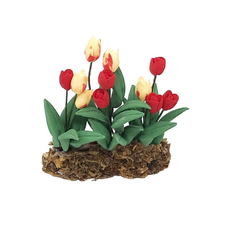 1:12 Mini House Toy Simulation Tulip Flower Model, Tulip Flower