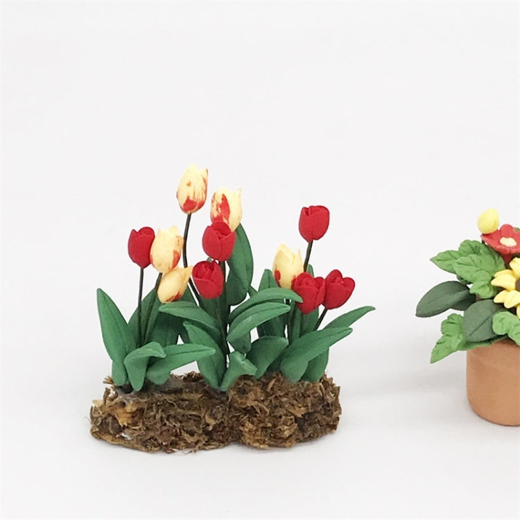 1:12 Mini House Toy Simulation Tulip Flower Model, Tulip Flower