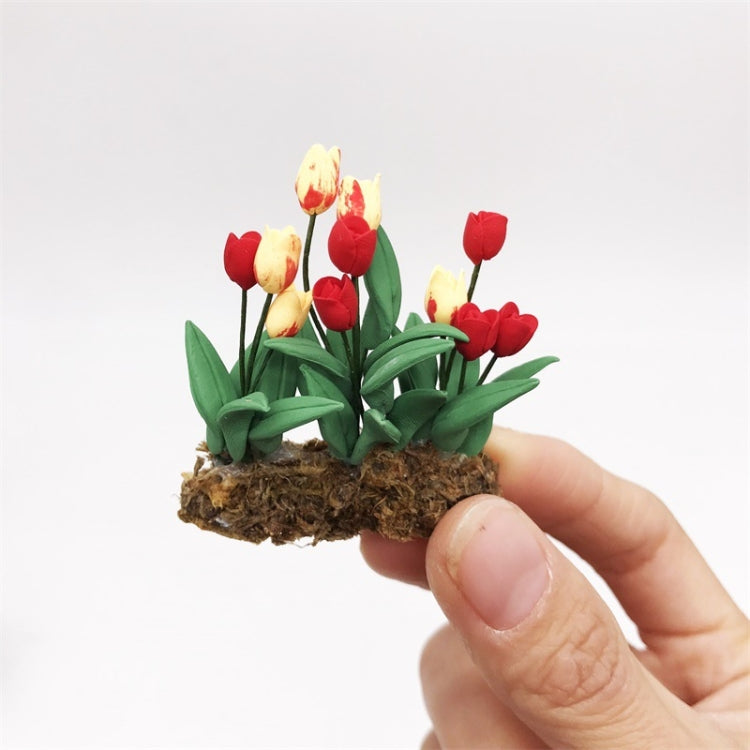 1:12 Mini House Toy Simulation Tulip Flower Model, Tulip Flower