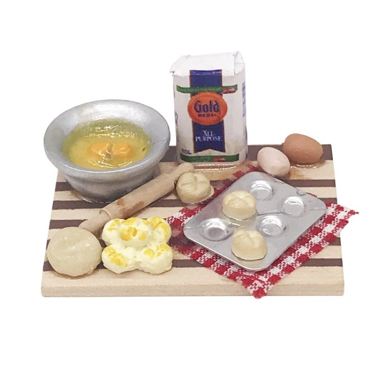 1:12 Mini House Toy Simulation Chopping Board Dessert Making Bread Table, Chopping Board
