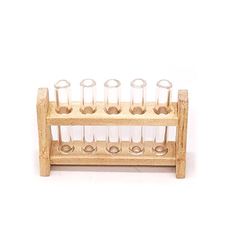 3 Sets 1:12 mini Doll House Dollhouse Iaboratory Glass Tube Test Tube Rack Miniature Food Play Scene Model, Glass Tube Test