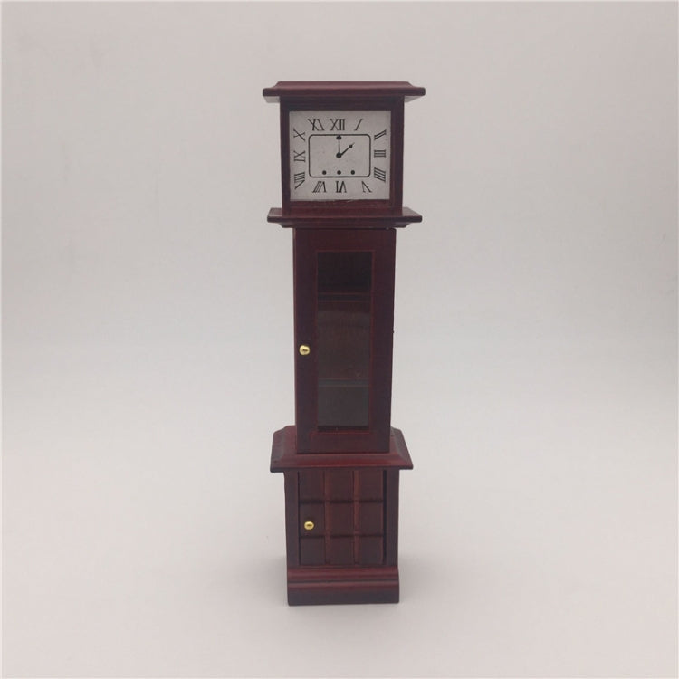 1:12 Mini House Toy Simulation Mahogany Vintage Clock, Vintage Clock