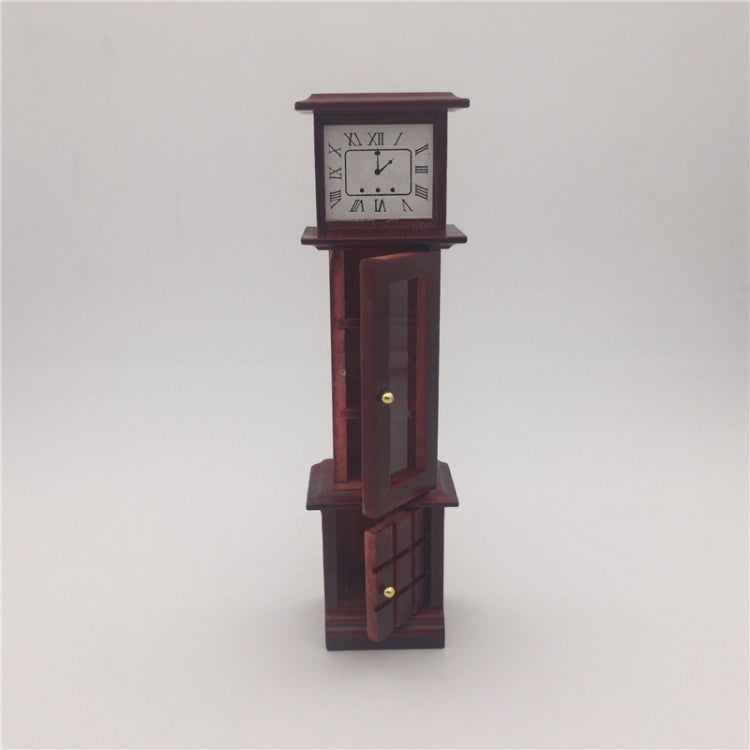 1:12 Mini House Toy Simulation Mahogany Vintage Clock, Vintage Clock
