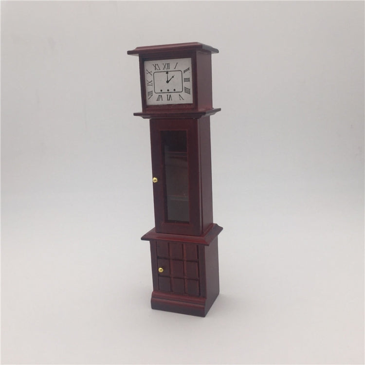 1:12 Mini House Toy Simulation Mahogany Vintage Clock, Vintage Clock
