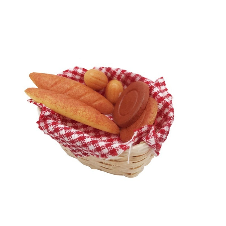 3 PCS 1:12 Mini Dollhouse Furniture Kitchen Supplies Micro-food Play Bread Box Basket, Bread Box Basket