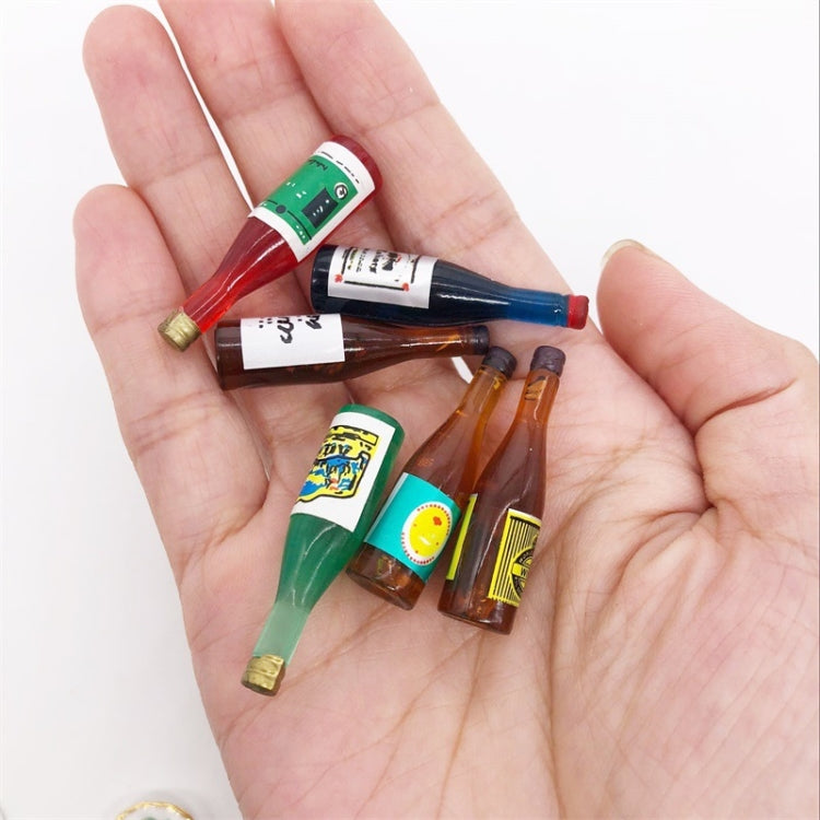 18 PCS / 3 Pack 1:12 Mini Dollhouse Pocket Simulation Fruit Wine Drink Bottle Ornaments Model, Wine Drink Bottle
