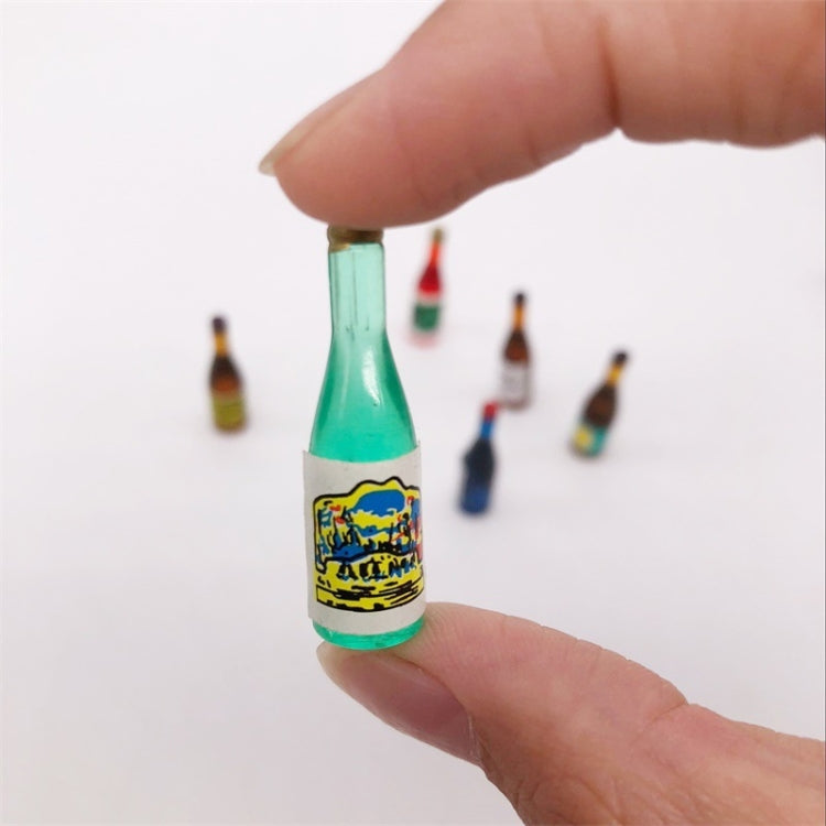 18 PCS / 3 Pack 1:12 Mini Dollhouse Pocket Simulation Fruit Wine Drink Bottle Ornaments Model, Wine Drink Bottle