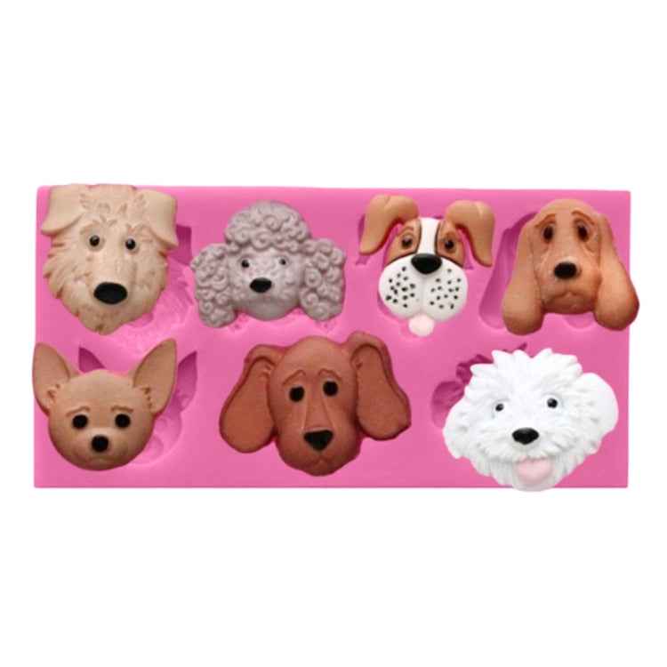 Dogs Shape Cartoon Silicone Fondant Cake Decorating Mold