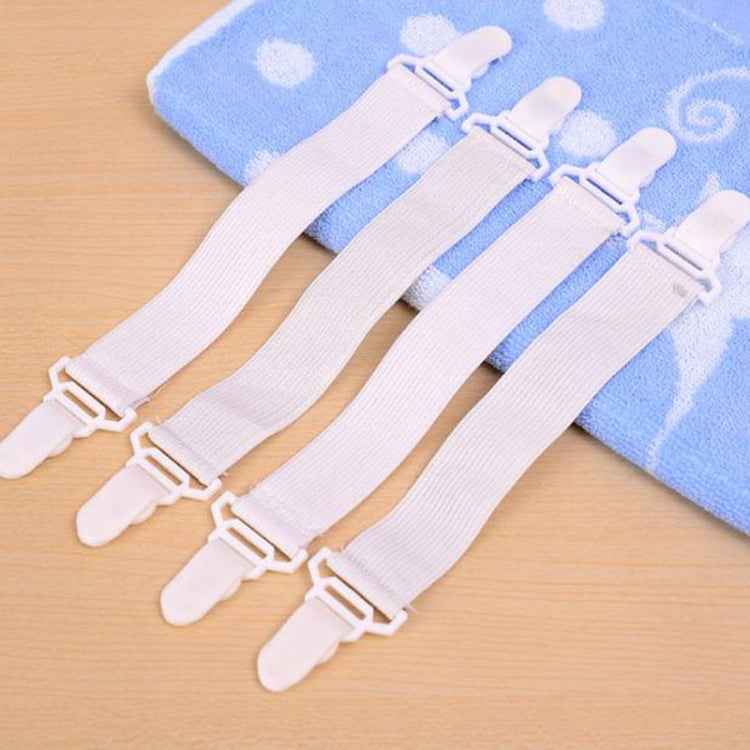 4 PCS Non Slip Elastic Band Sheet Clips
