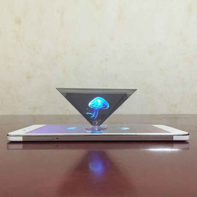 10 PCS 3D Pyramid Magic Projection Mobile Phone Simple Holographic Projection Film