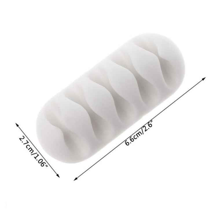 10 PCS Pasteable Five-hole TPR Wire Storage Organizer Data Cable Holder
