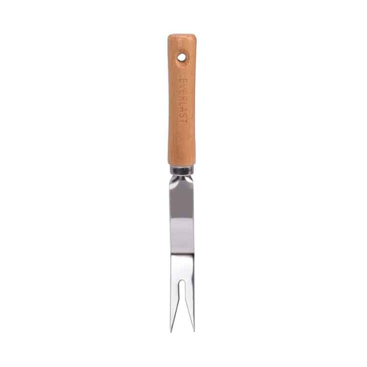 Thick Stainless Steel Weeder Wooden Handle Root Picking Tool