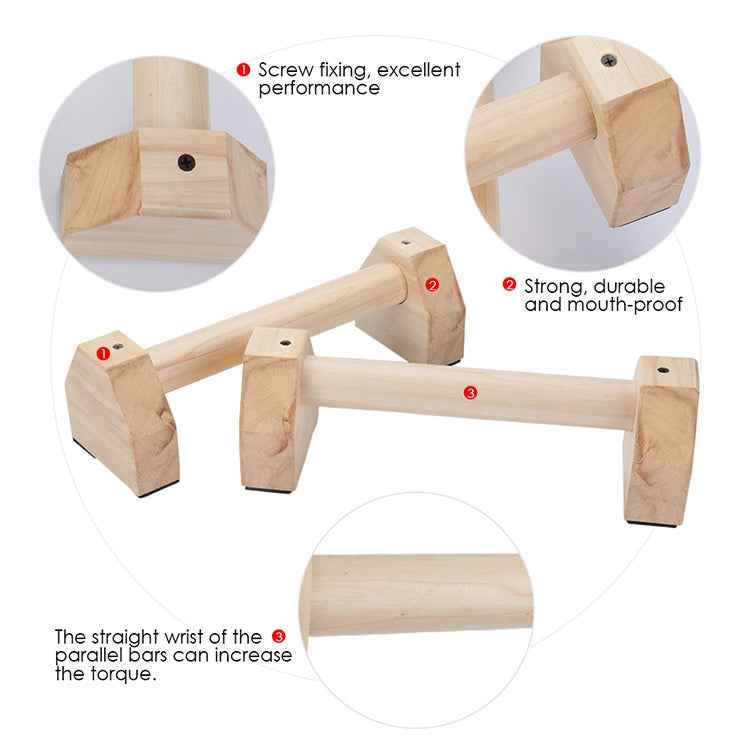 Wooden Single Parallel Bars Upside Down Exercise Stand Push-up Stand, Size: 50cm