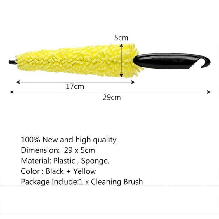 Universal Auto Car Accessories Car Rims Care Tire Wheel Washing Brush Plastic Handle Vehicle Wheel Cleaning Brush Washing Sponge