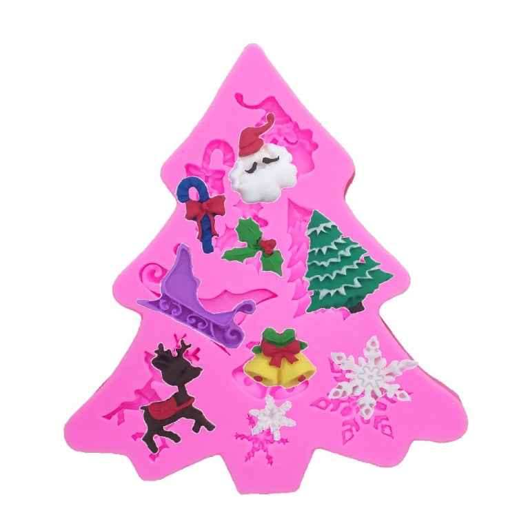Christmas Tree Fondant Silicone Mold Cake Chocolate Biscuit Decoration Tool