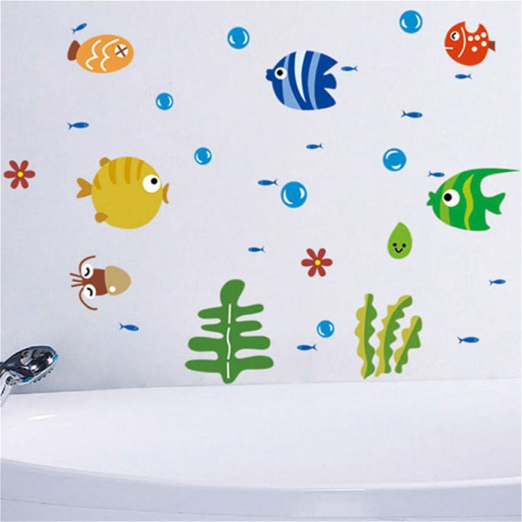 Kindergarten Cartoon Marine Animal Decoration Waterproof Baby Room Bathroom Wall Sticker, Marine Animal
