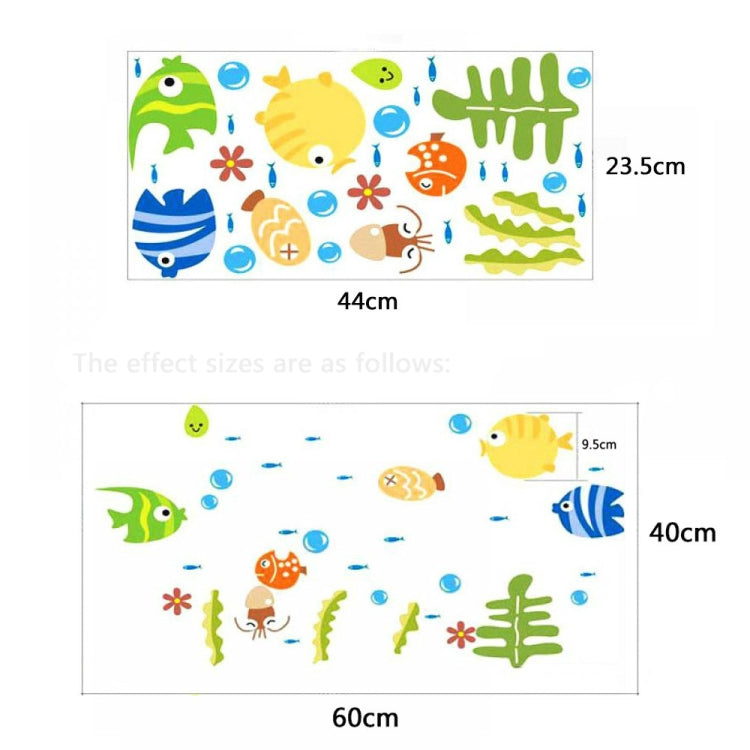 Kindergarten Cartoon Marine Animal Decoration Waterproof Baby Room Bathroom Wall Sticker, Marine Animal