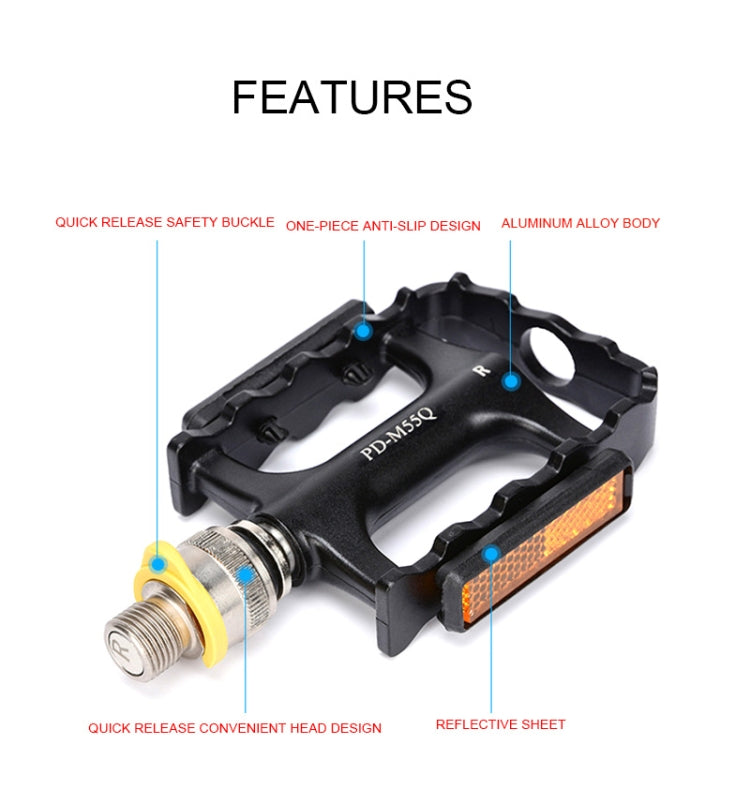 PROMEND Quick Release Ultralight Aluminium Alloy Bearing Bike Pedals