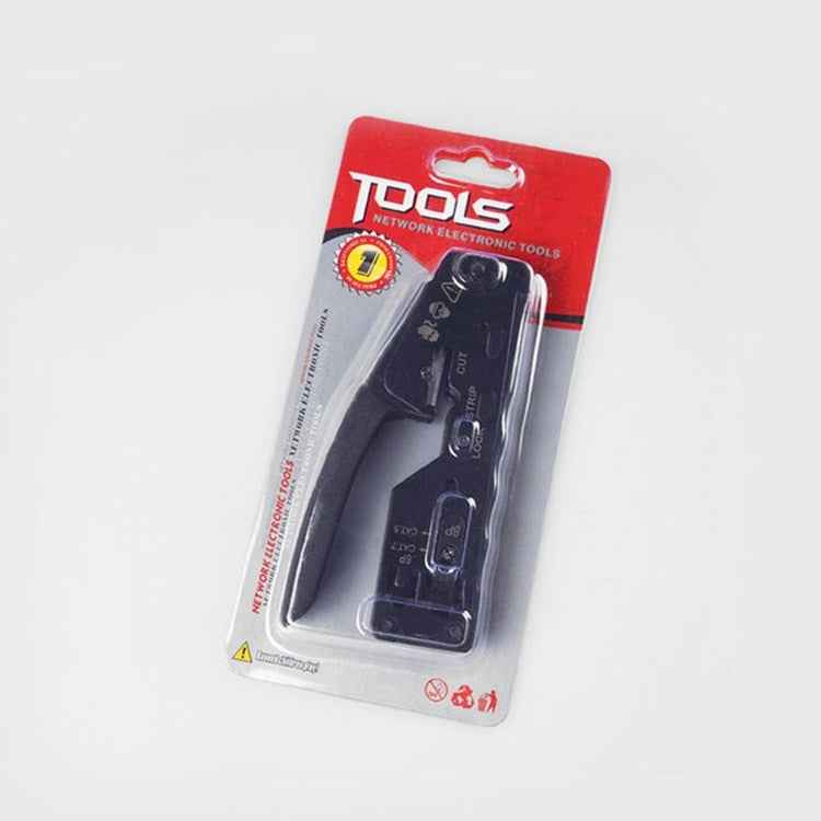 Multifunctional Seven-type Through-hole Crystal Head 6P8P Wire Stripping Network Tool Extrusion Crimping Wire Network Cable Pliers