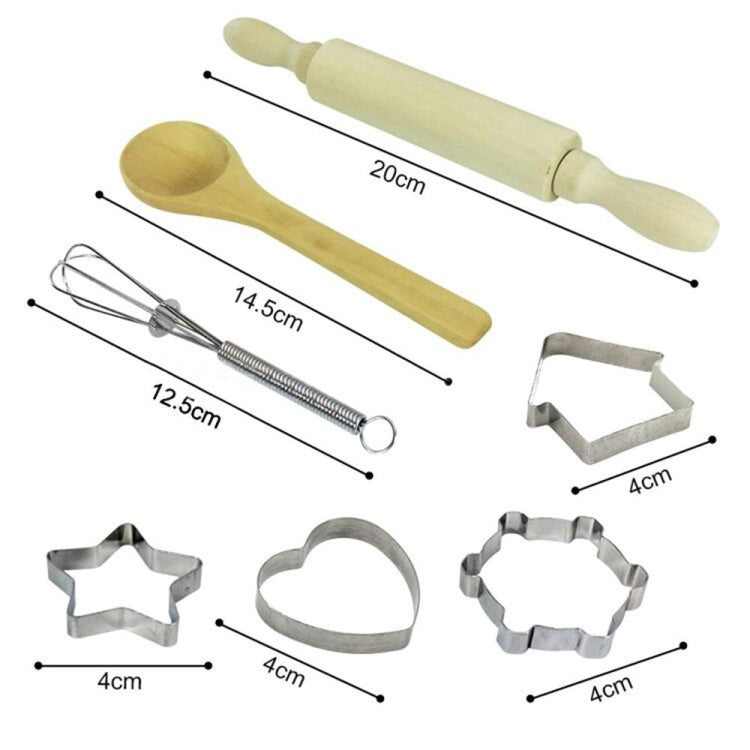 11 PCS / Set Kids Cooking Baking Kit Kitchen Chef Costume Role Play Apron Hat Gloves Set for Children, 11 PCS / Set Chef Set