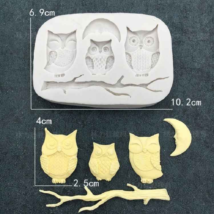 Owl Fondant Mold Cake Decoration Diy Dry Pais Chocolate Silicone Mold