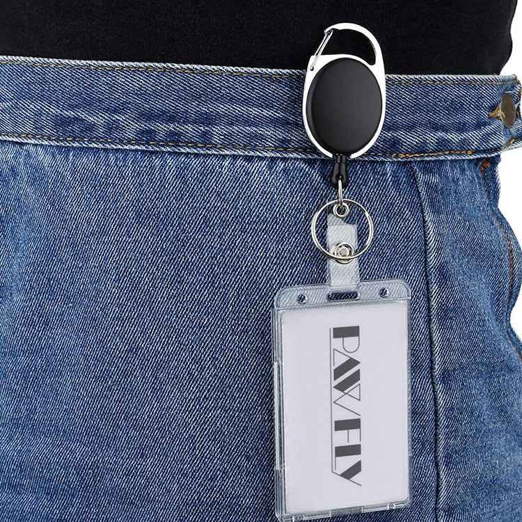 20 PCS Hard Plastic ID Badge Card Holder Integrated Injection Molded Transparent Double-sided Card Holder